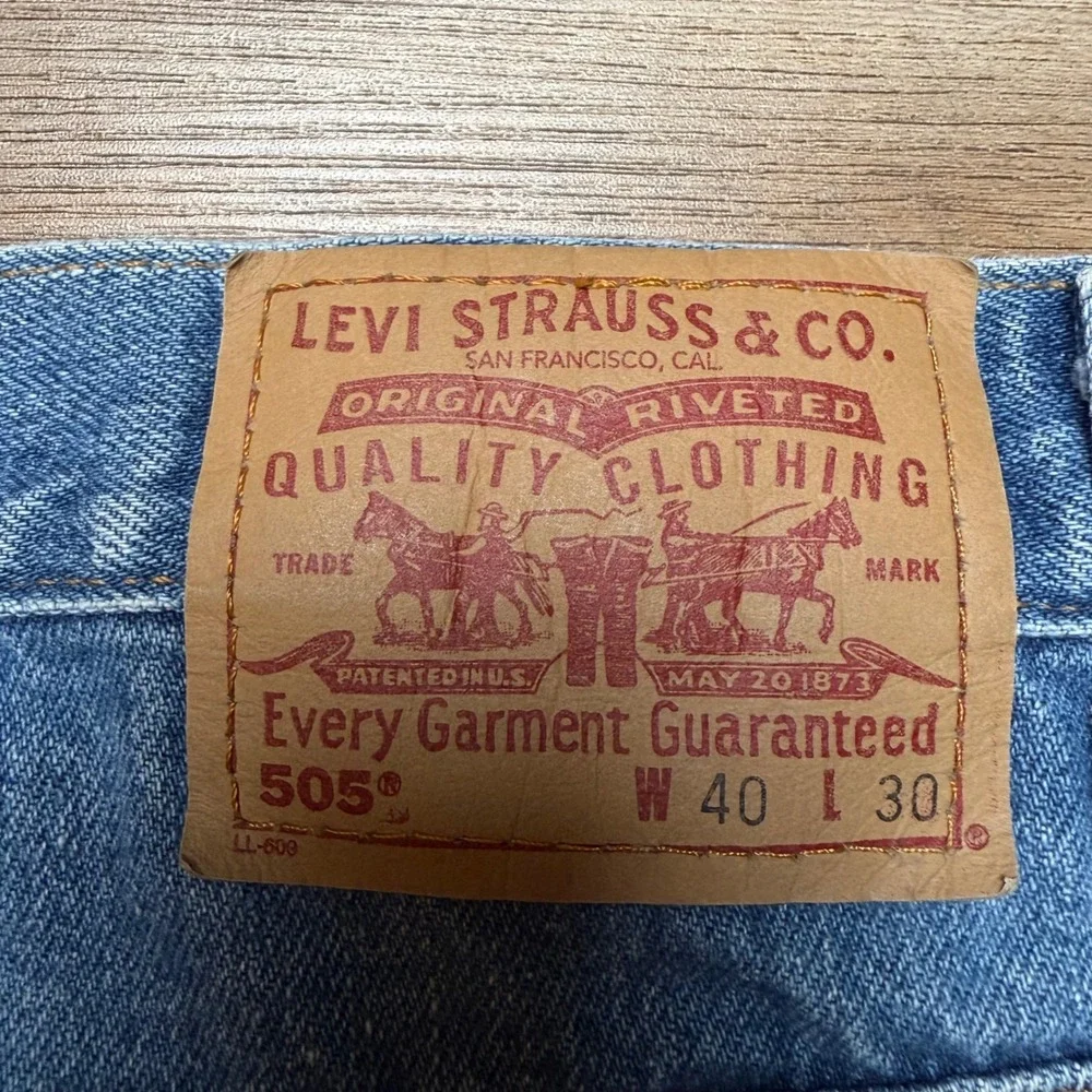Vintage Levi's 505 Jeans Men 38x30 Blue‎ Regular Fit Straight Leg Denim (Tag40)